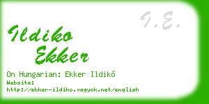 ildiko ekker business card